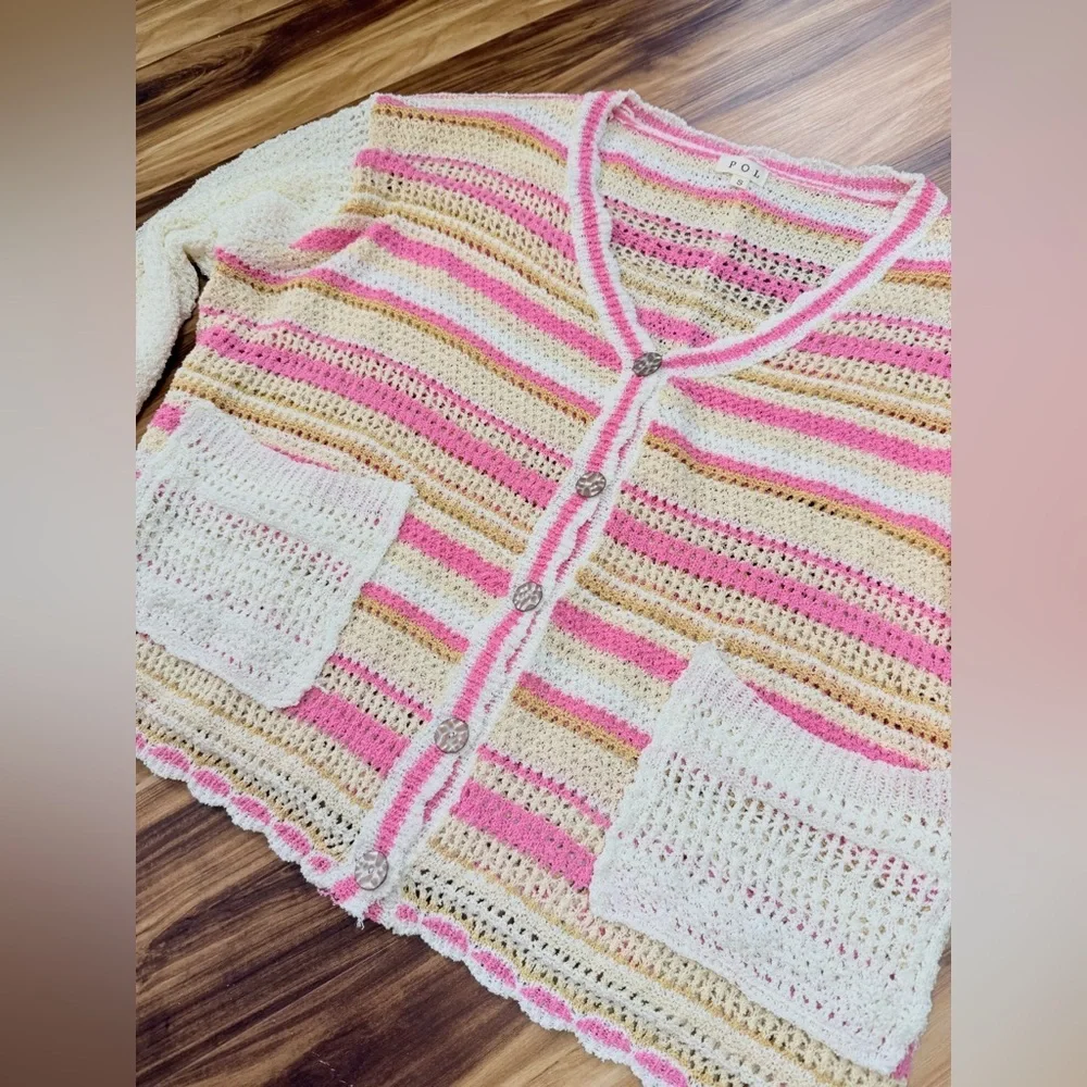 POL Multicolor Striped Women's Cardigan - Picture 4 of 6